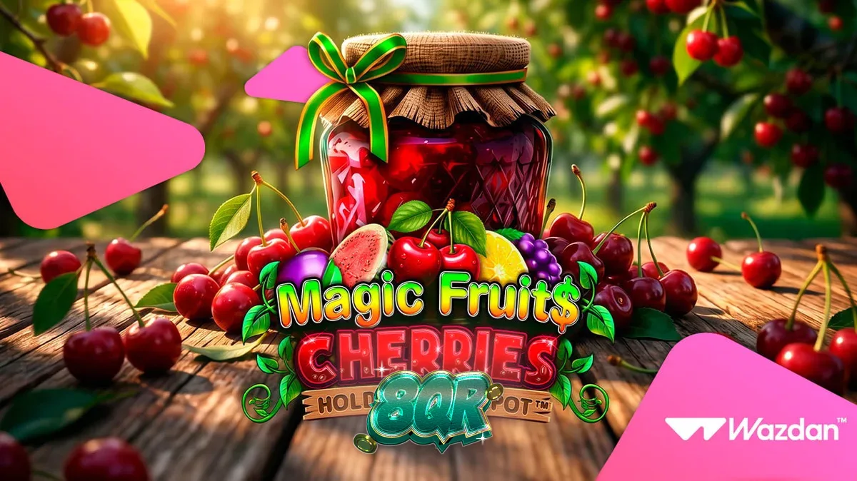 Tampilan visual slot Magic Fruit$: Cherries dengan tema buah klasik dan fitur modern